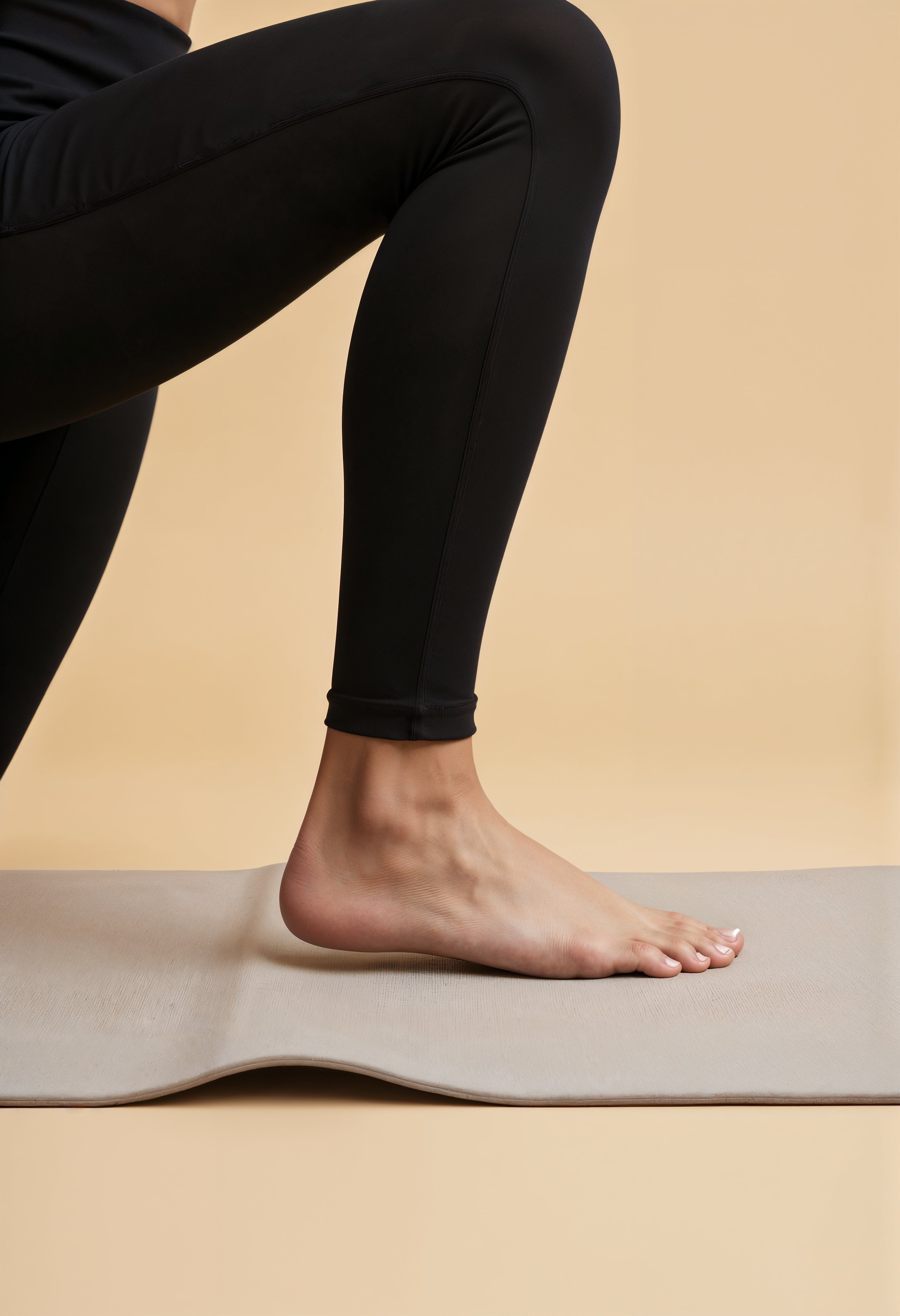 pied sur tapis de yoga